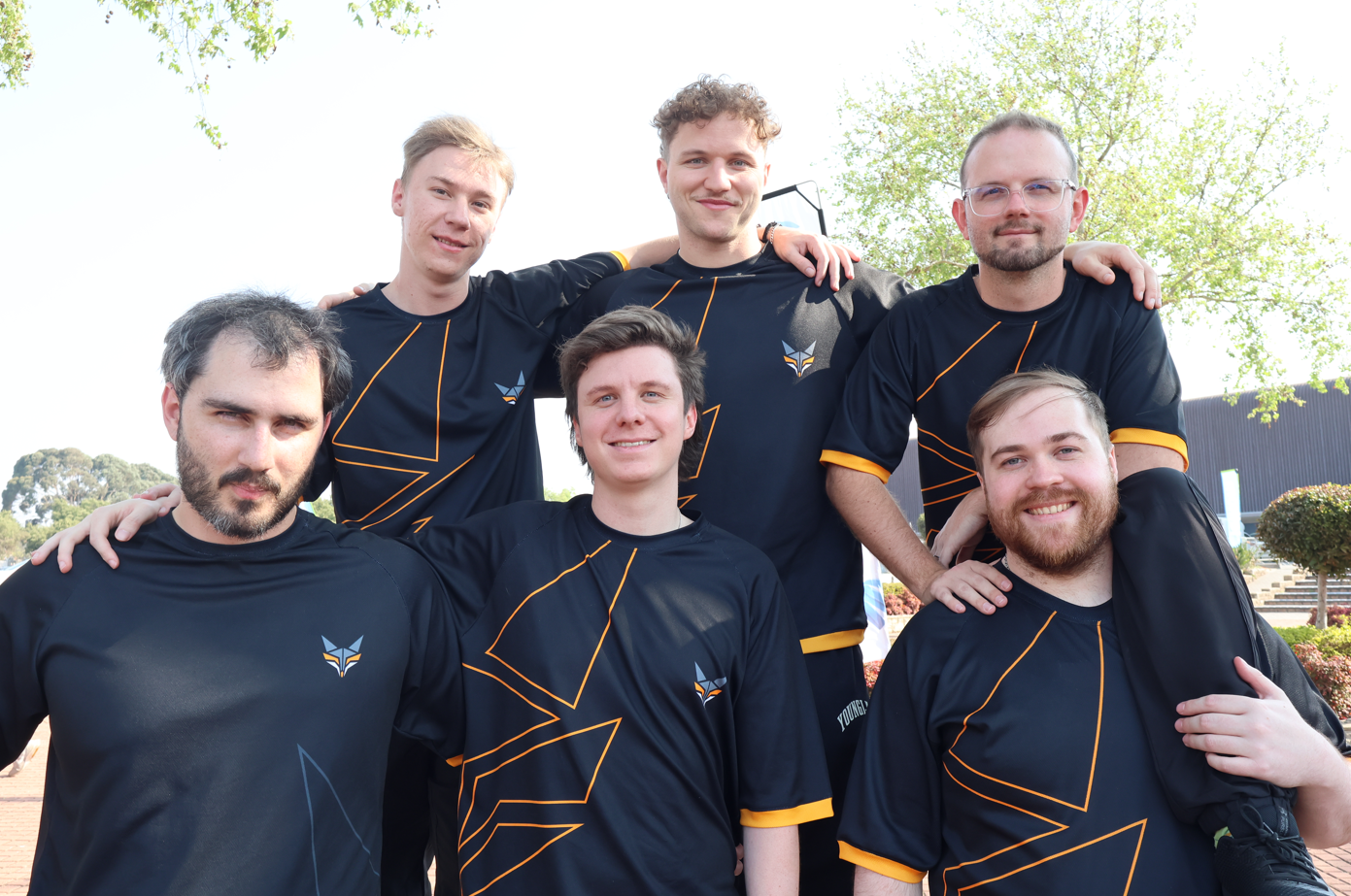 Left to right: Melkies (Coach), Burnz., .exe, Slash, Slowye, Fadey